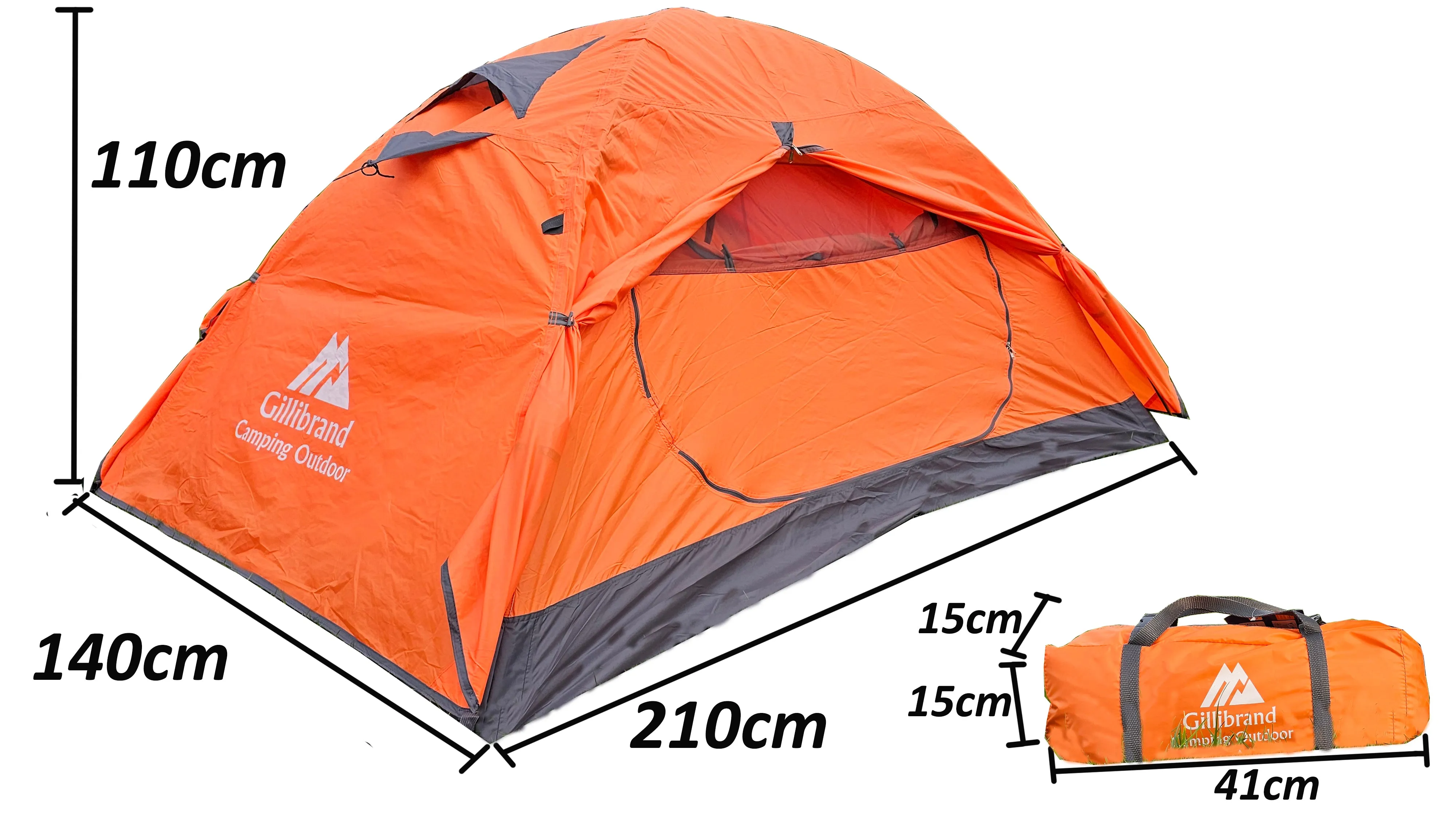 Moonta 1-2 Persons Tent (Orange)