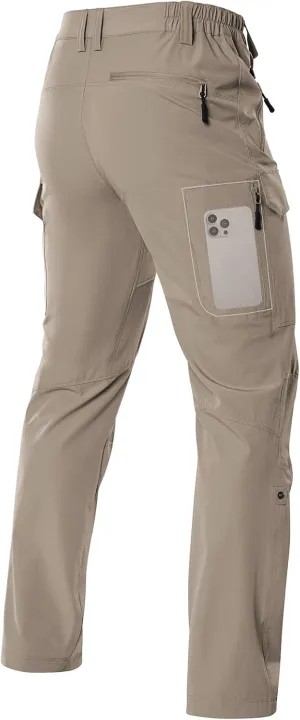 Moosehill Men's Hiking Cargo Pants Lightweight Water-Resistant Quick Dry for Tactical Work Fishing Golf Travel Outdoor Casual