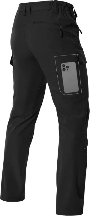Moosehill Men's Hiking Cargo Pants Lightweight Water-Resistant Quick Dry for Tactical Work Fishing Golf Travel Outdoor Casual