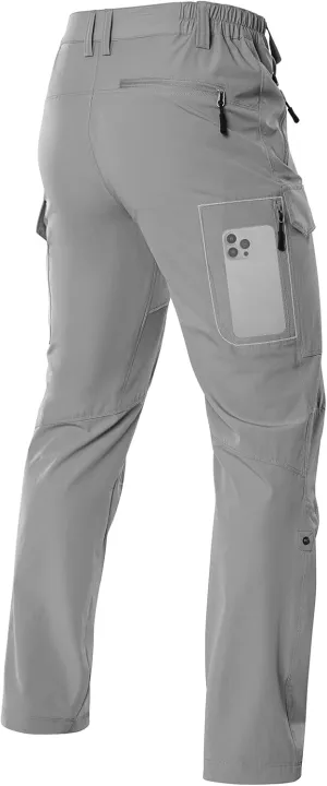 Moosehill Men's Hiking Cargo Pants Lightweight Water-Resistant Quick Dry for Tactical Work Fishing Golf Travel Outdoor Casual