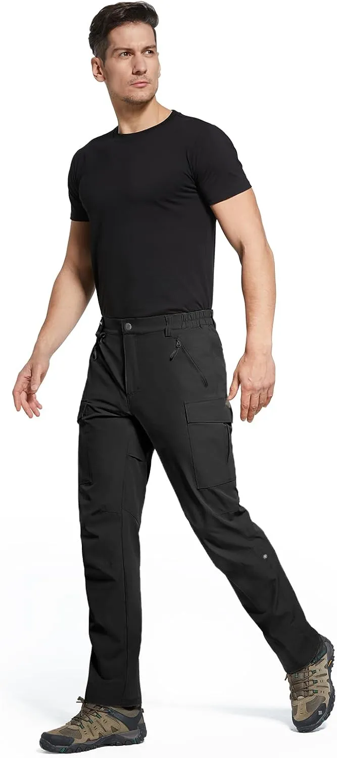 Moosehill Men's Hiking Cargo Pants Lightweight Water-Resistant Quick Dry for Tactical Work Fishing Golf Travel Outdoor Casual
