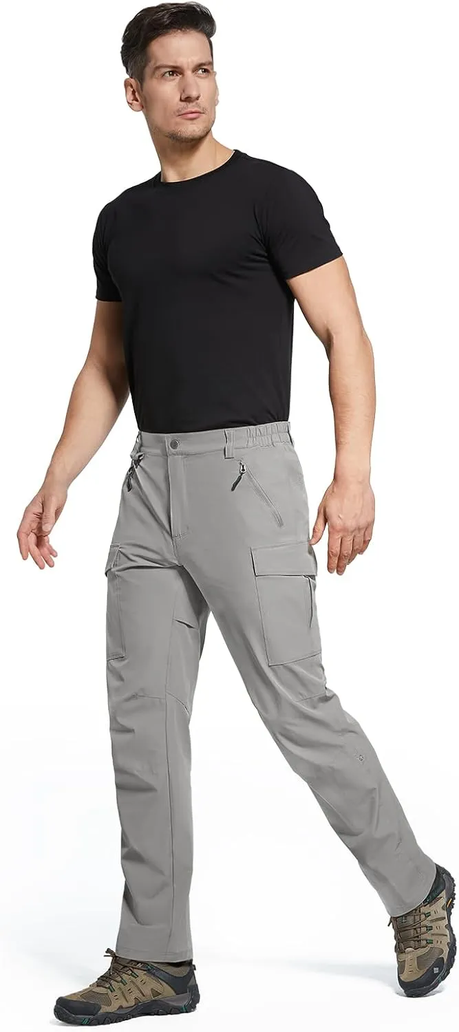 Moosehill Men's Hiking Cargo Pants Lightweight Water-Resistant Quick Dry for Tactical Work Fishing Golf Travel Outdoor Casual
