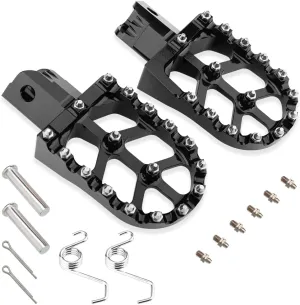 Motorcycle CNC Aluminum Foot Pegs Rests Footpegs for CRF50 CRF70 CRF110 XR50 XR70 XR110 CRF XR 50 70 110 M2R SDG DHZ KAYO Dirt Bike Pit Bike (Black, CRF50 70 110 XR50 70 110 TaoTao)