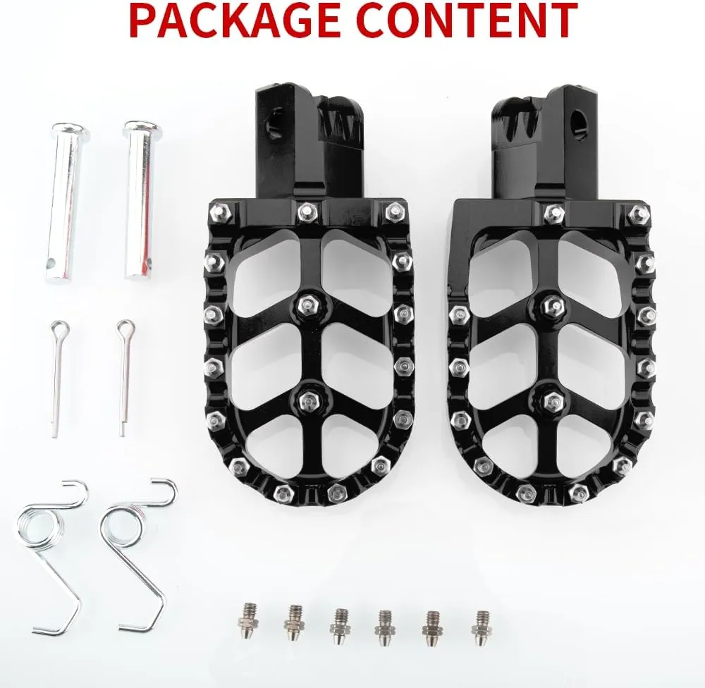 Motorcycle CNC Aluminum Foot Pegs Rests Footpegs for CRF50 CRF70 CRF110 XR50 XR70 XR110 CRF XR 50 70 110 M2R SDG DHZ KAYO Dirt Bike Pit Bike (Black, CRF50 70 110 XR50 70 110 TaoTao)