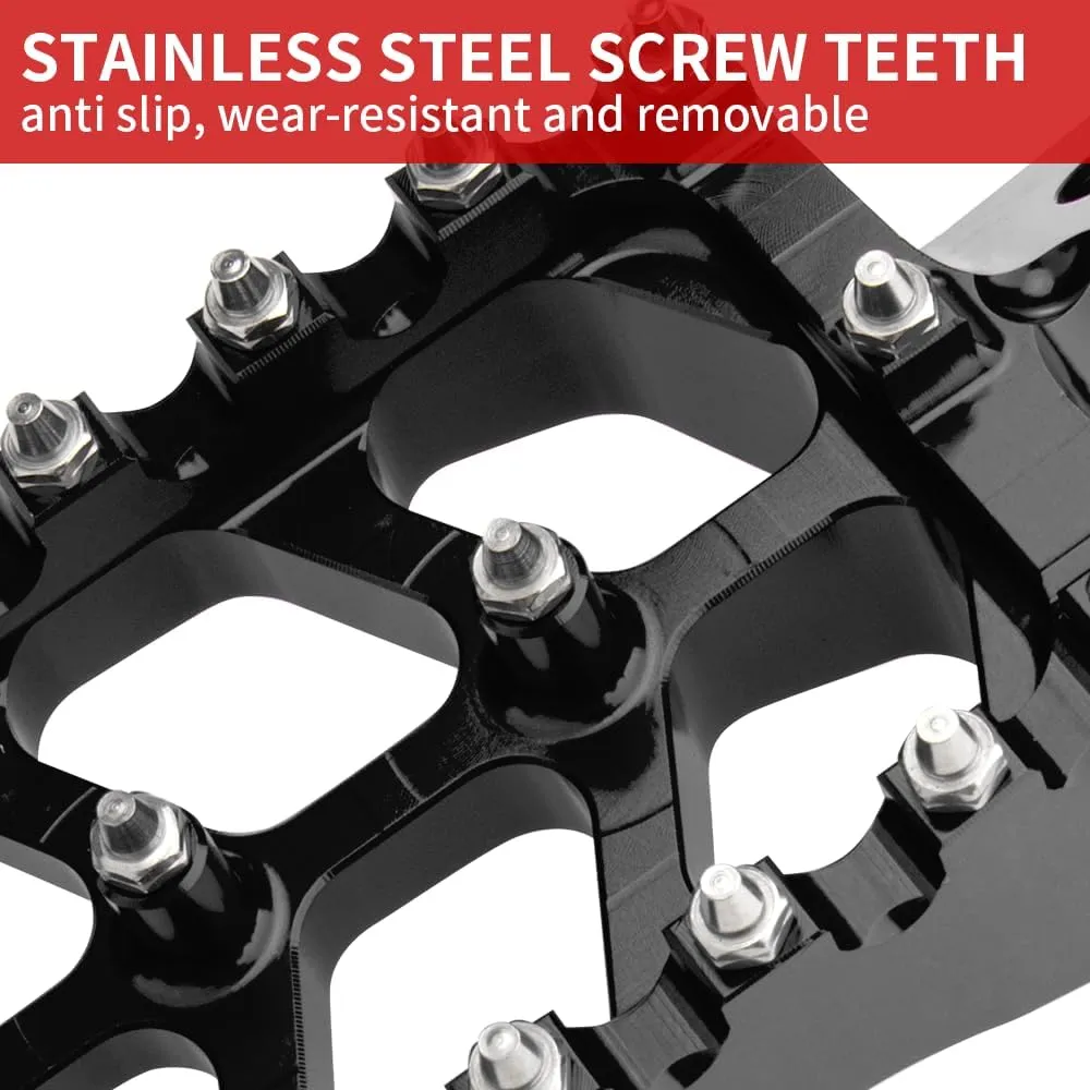 Motorcycle CNC Aluminum Foot Pegs Rests Footpegs for CRF50 CRF70 CRF110 XR50 XR70 XR110 CRF XR 50 70 110 M2R SDG DHZ KAYO Dirt Bike Pit Bike (Black, CRF50 70 110 XR50 70 110 TaoTao)