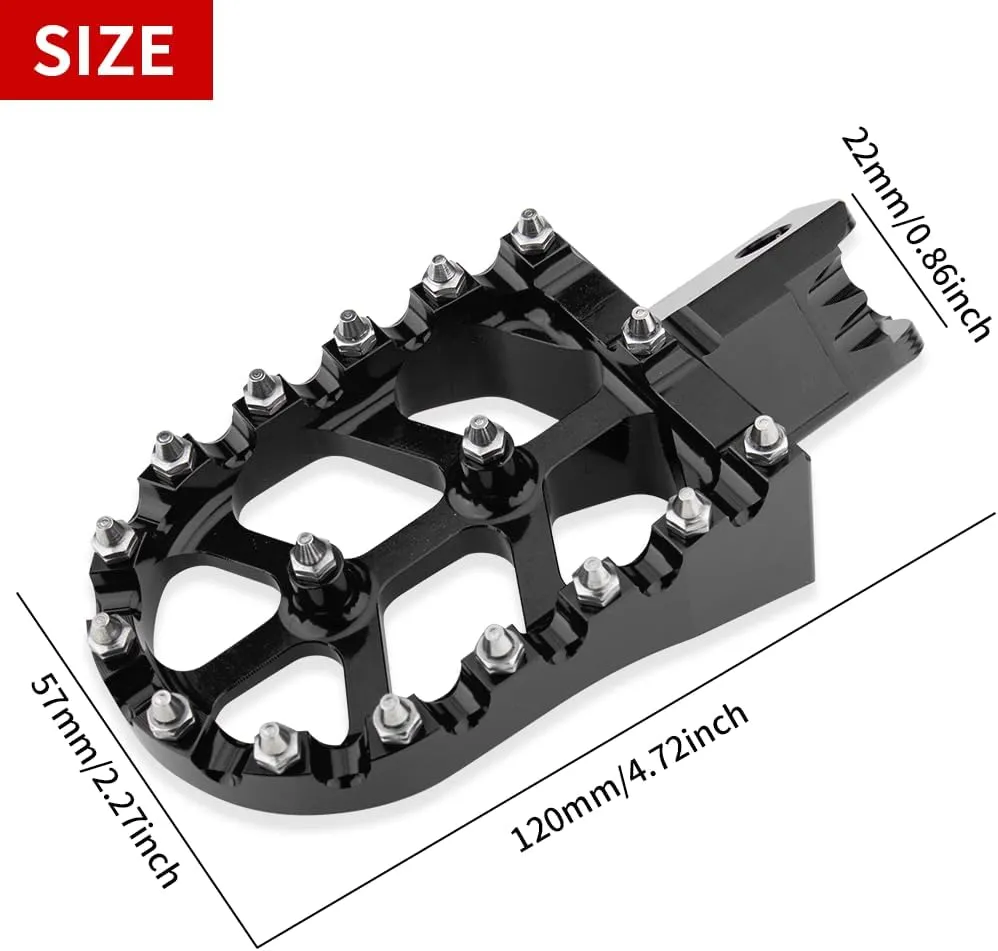 Motorcycle CNC Aluminum Foot Pegs Rests Footpegs for CRF50 CRF70 CRF110 XR50 XR70 XR110 CRF XR 50 70 110 M2R SDG DHZ KAYO Dirt Bike Pit Bike (Black, CRF50 70 110 XR50 70 110 TaoTao)