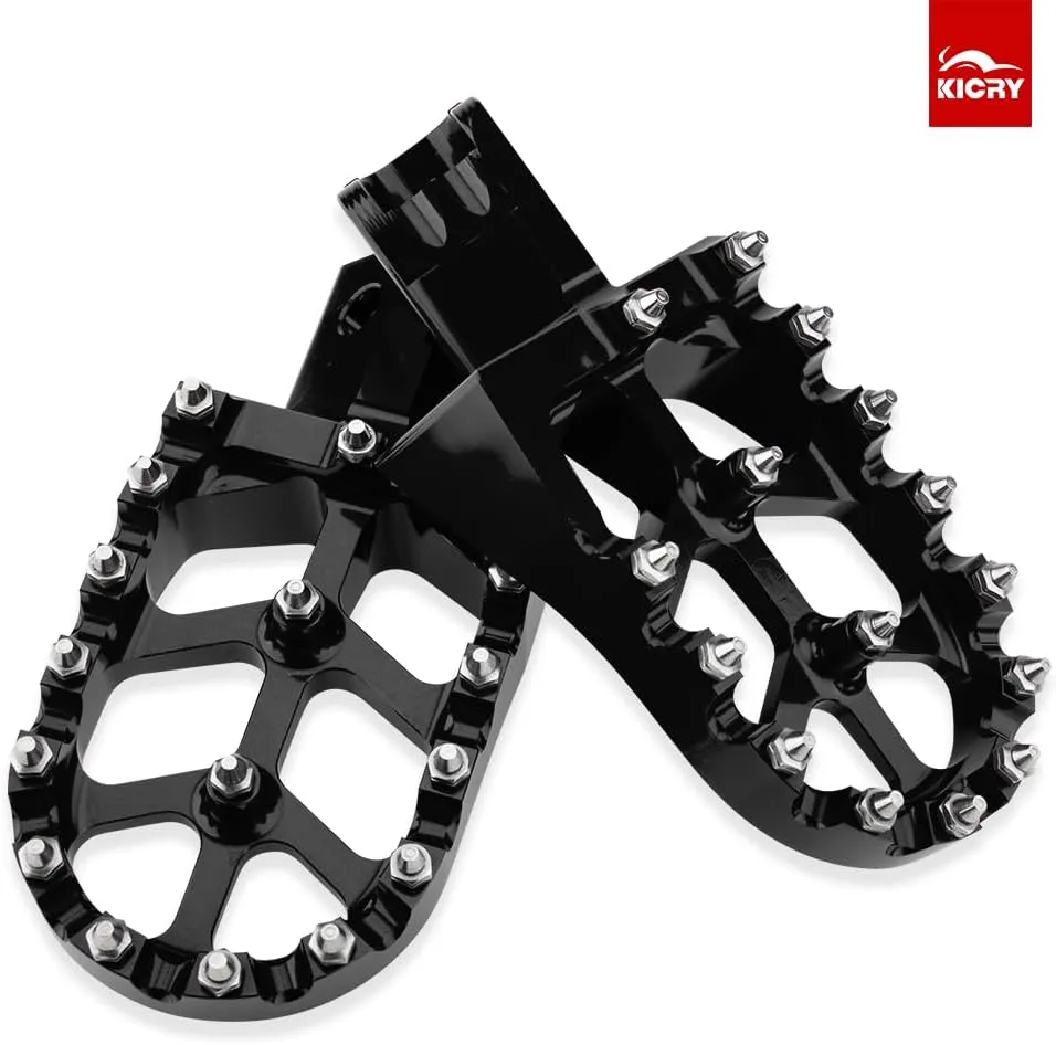 Motorcycle CNC Aluminum Foot Pegs Rests Footpegs for CRF50 CRF70 CRF110 XR50 XR70 XR110 CRF XR 50 70 110 M2R SDG DHZ KAYO Dirt Bike Pit Bike (Black, CRF50 70 110 XR50 70 110 TaoTao)