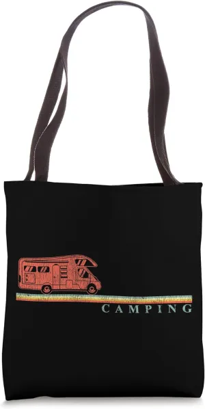 Motorhome Camping Retro Caravan Rv Trailer Camping Tote Bag
