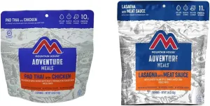 Mountain House Pad Thai with Chicken | Freeze Dried Backpacking & Camping Food |2 Servings | Gluten-Free & Lasagna with Meat Sauce | Freeze Dried Backpacking & Camping Food |2 Servings