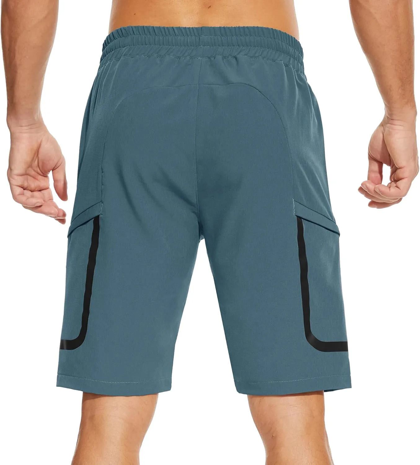 MOURCE Mens Hiking Shorts 9 Inch Inseam Quick Dry Lightweight Stretch Elastic Waist Outdoor Men Golf Shorts Fishing Camping