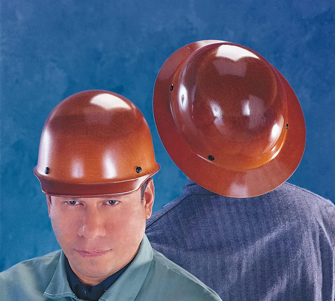 MSA Skullgard Cap Style Safety Hard Hat with Suspension - Non-Slotted Cap, Made of Phenolic Resin, Radiant Heat Loads up to 350F | Staz-On Pinlock Suspension