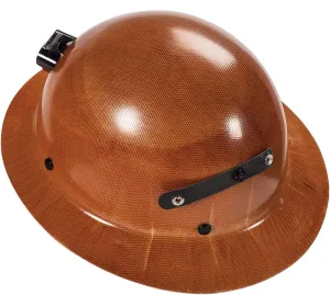 MSA Skullgard Full Brim Hard Hat with Suspension, Lamp Bracket and Cord Holder Phenolic Resin, Radiant Heat Loads up to 350F