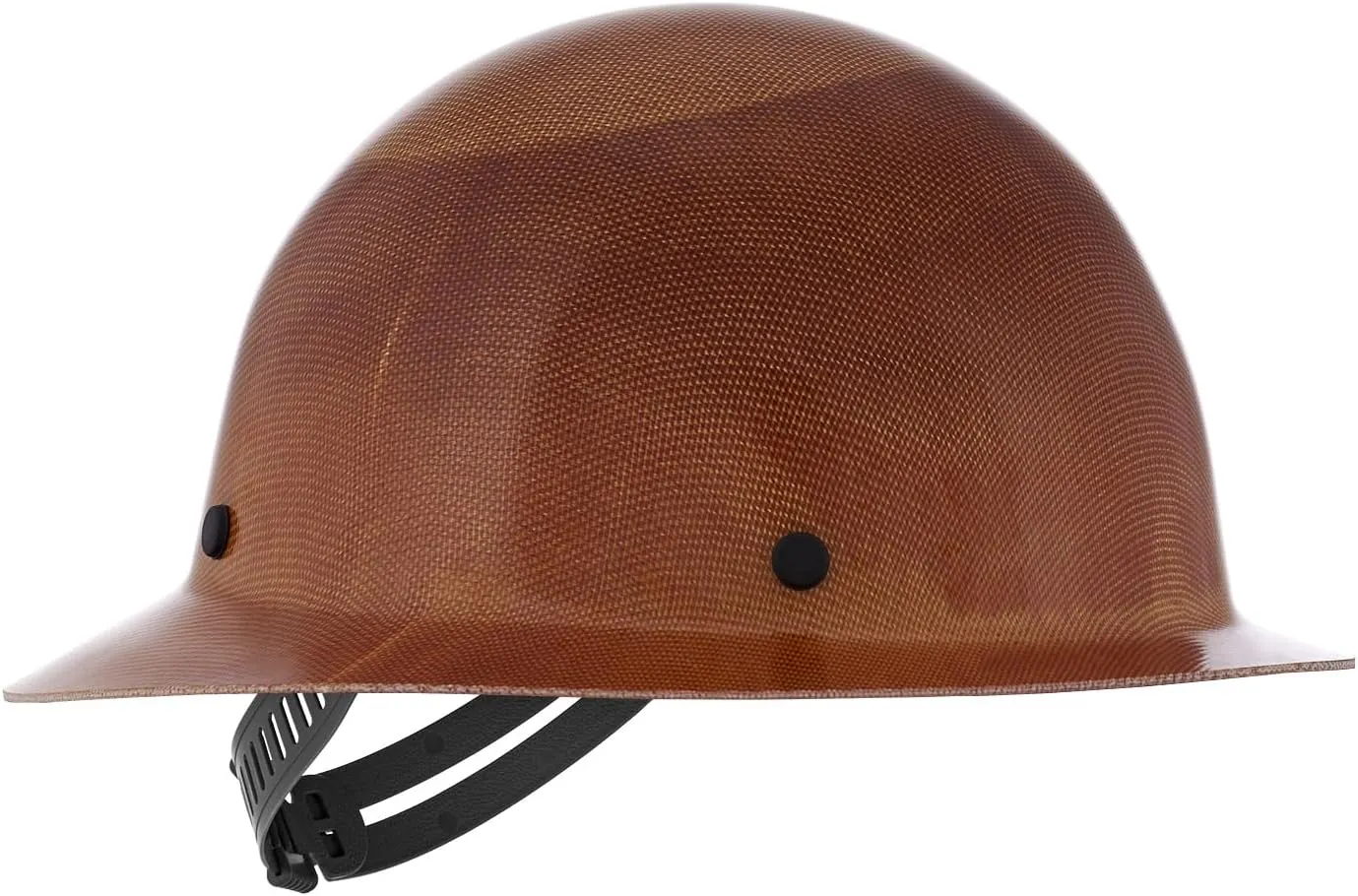 MSA Skullgard Full-Brim Hard Hat with Suspension - Non-Slotted Cap, Made of Phenolic Resin, Radiant Heat Loads up to 350F, Standard Size Hard Hat | Staz-On Pinlock Suspension