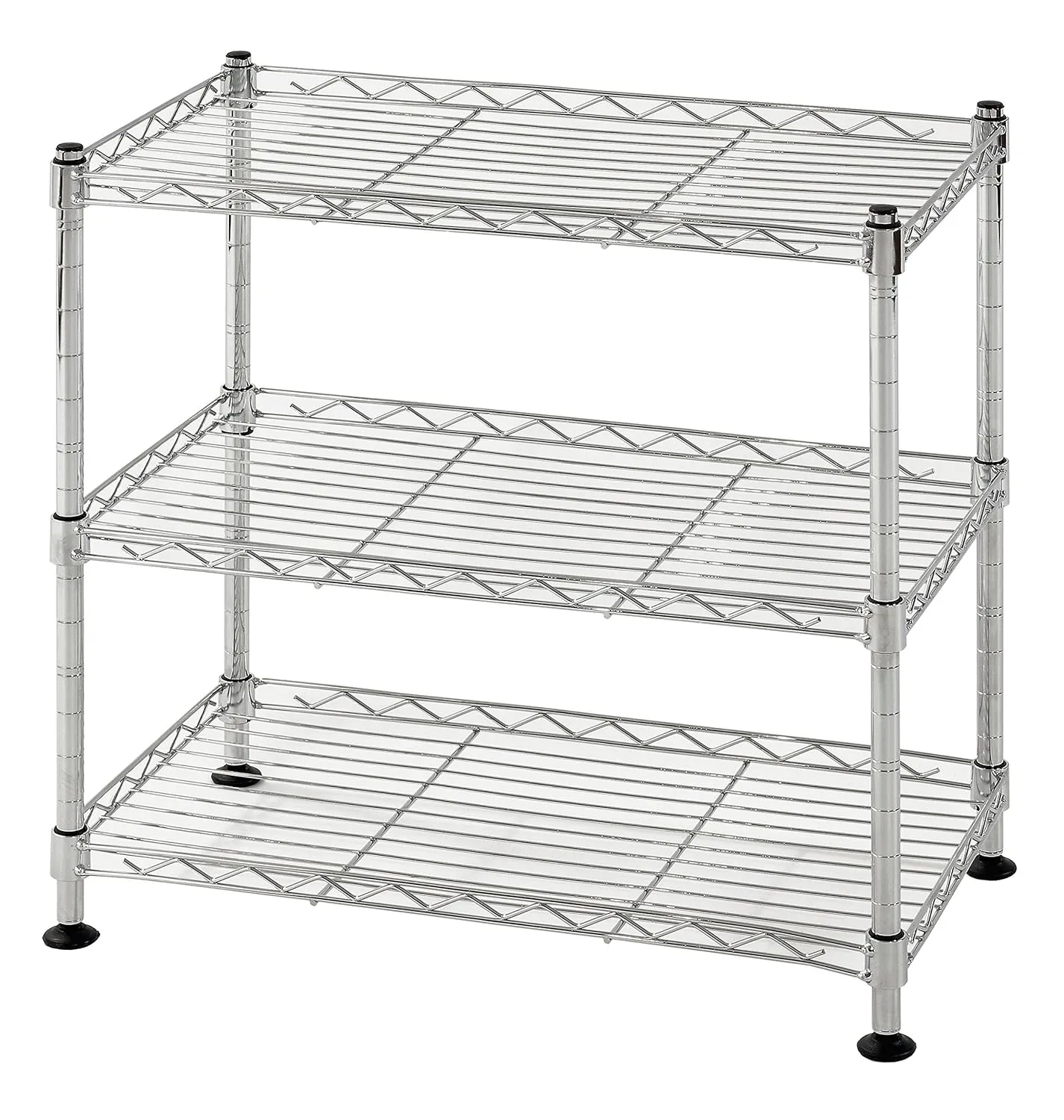 Muscle Rack WS181018-C Steel Adjustable Wire Shelving, 3 Shelves, Chrome, 18" Height, 18" Width, 264 lb. Load Capacity