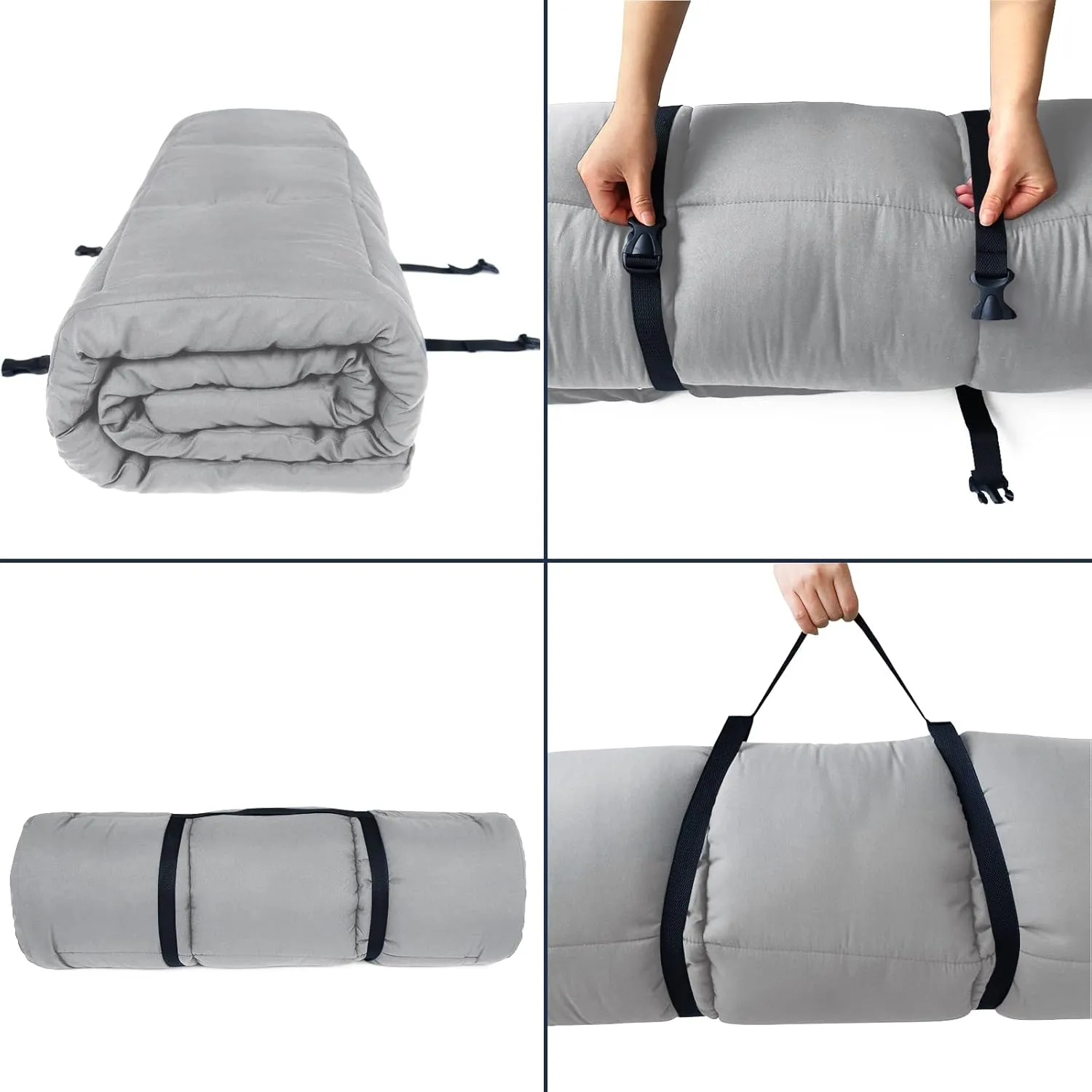Navy Cot Mattress Topper - Quilted Pads for Camping, 75"x30" for Camp Cot/Rv Bunk/Narrow Twin Beds