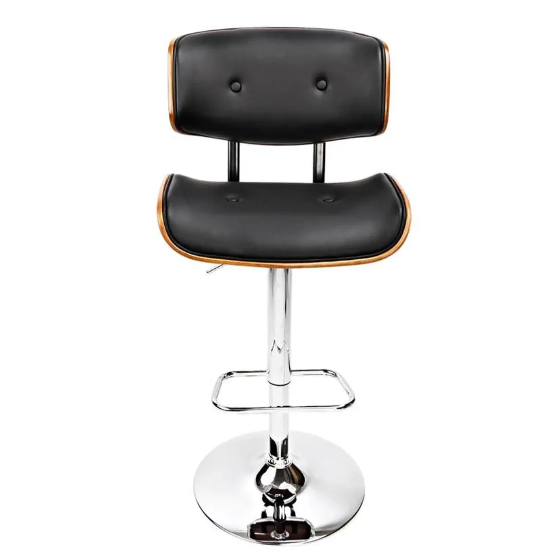 Nemea Wooden PU Leather Bar Stool