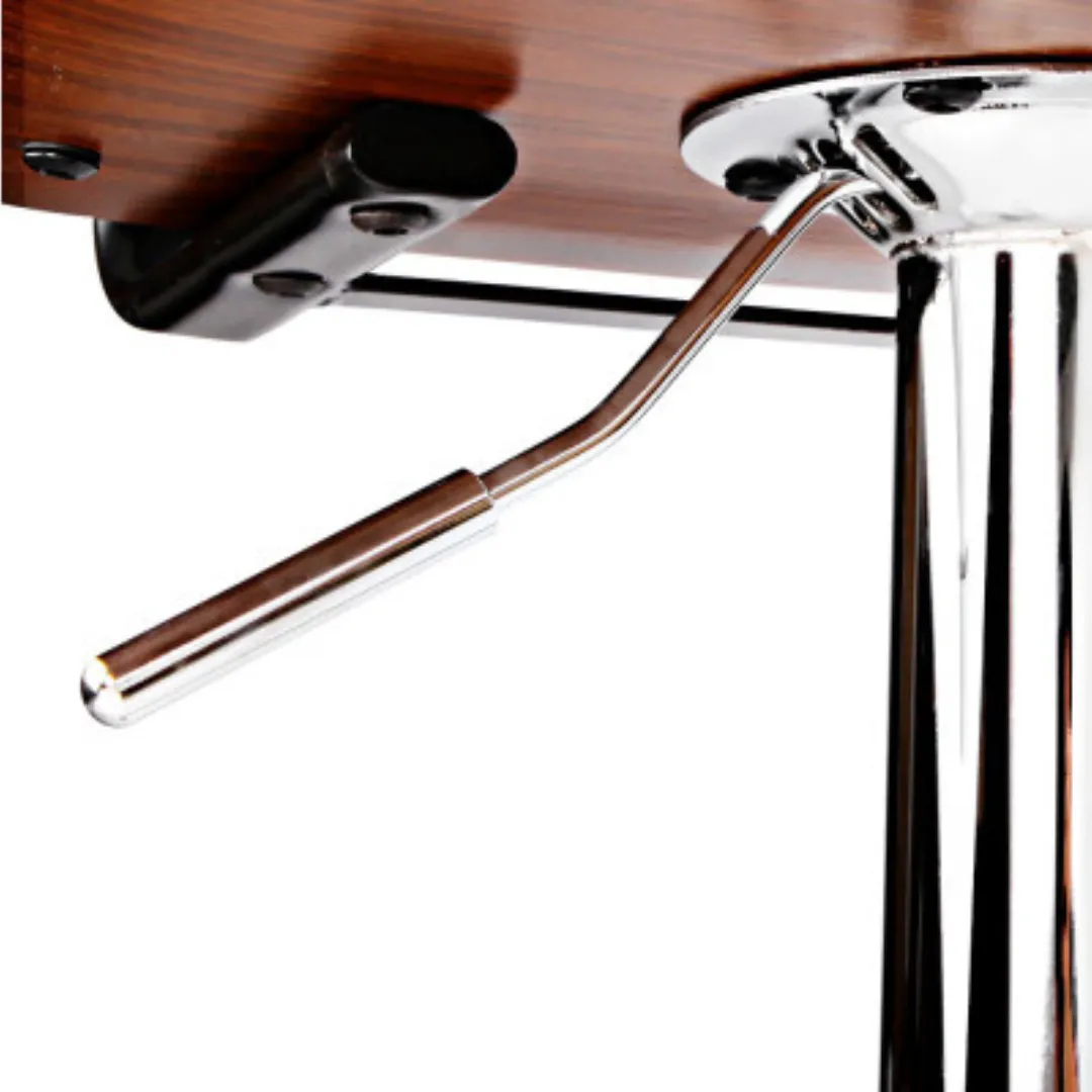 Nemea Wooden PU Leather Bar Stool