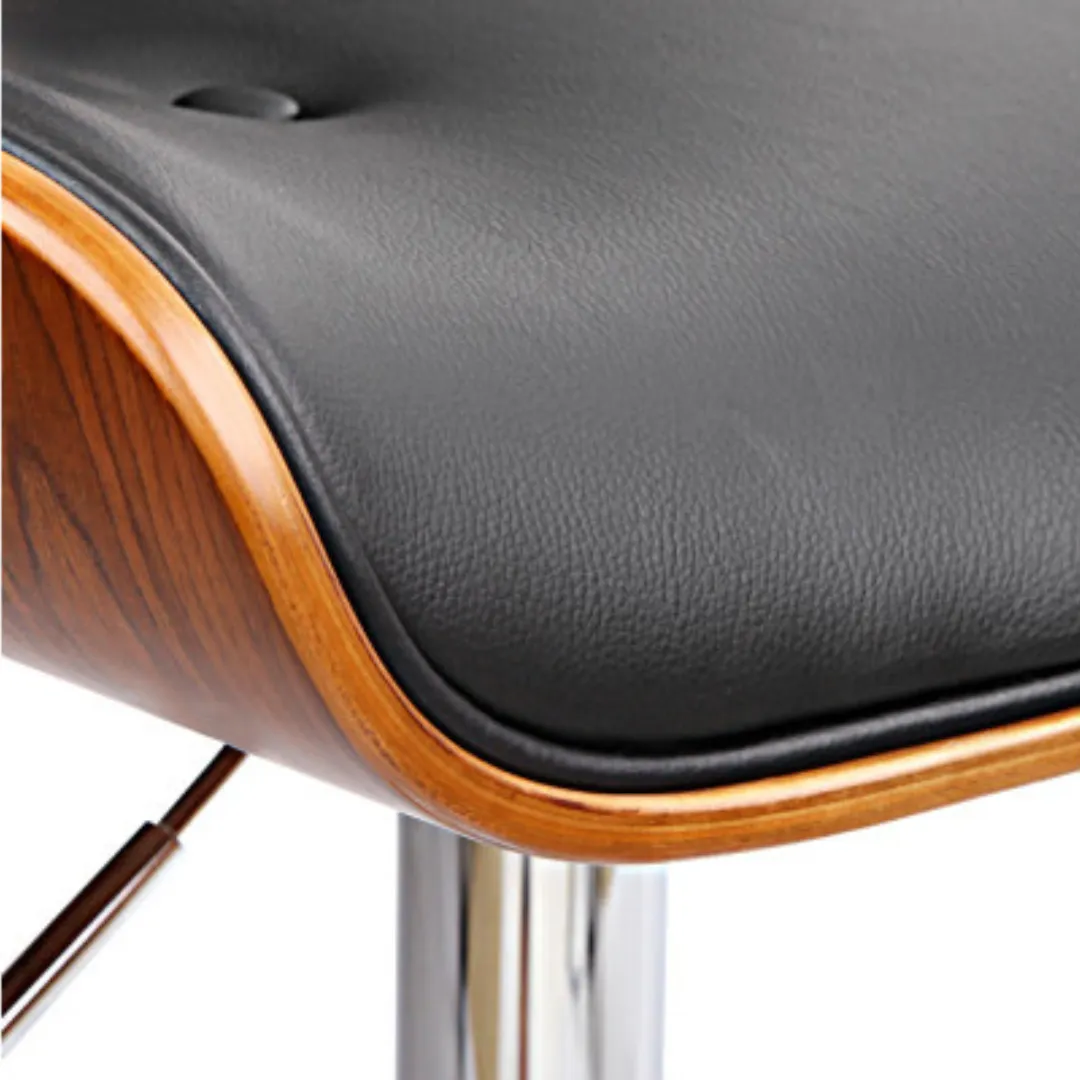 Nemea Wooden PU Leather Bar Stool
