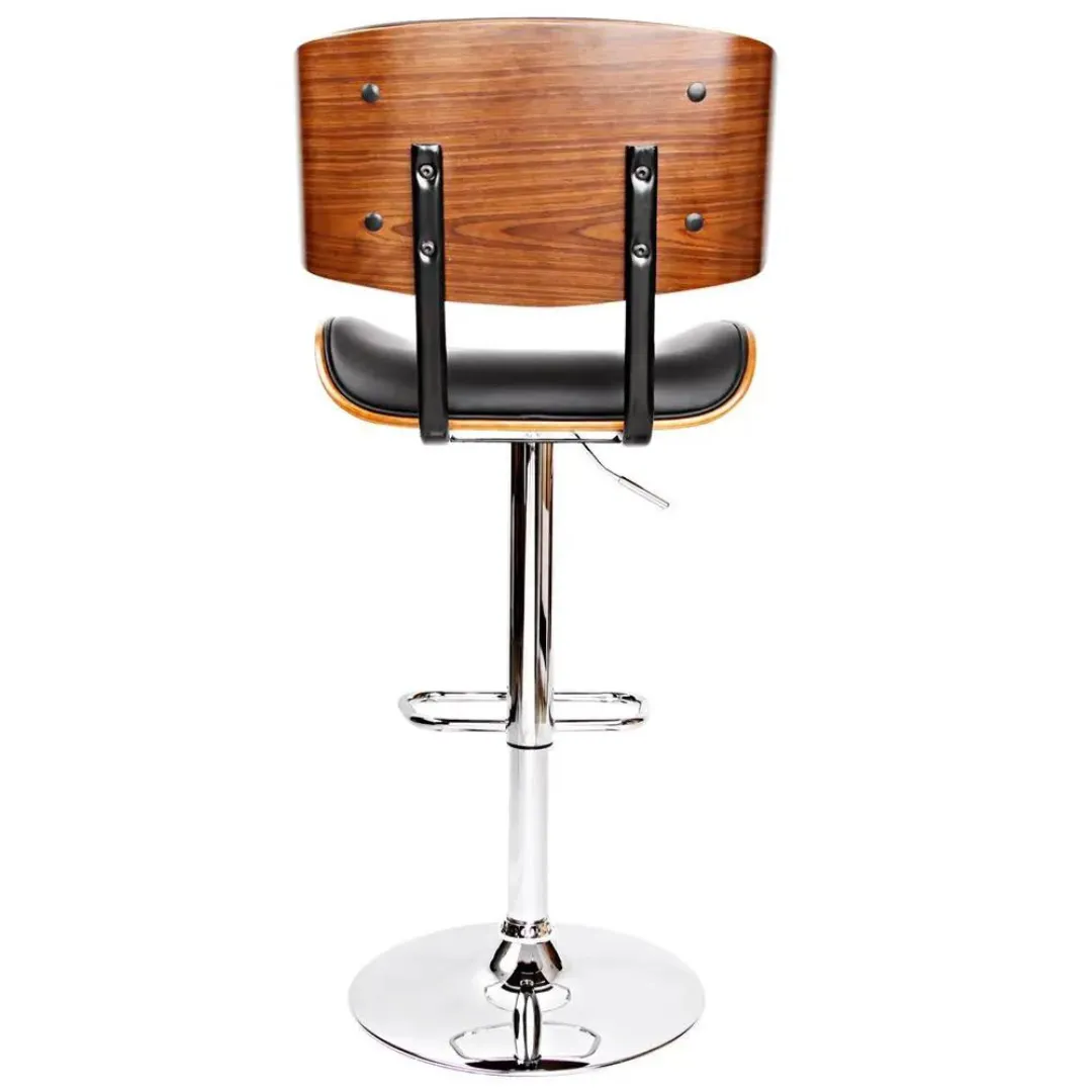 Nemea Wooden PU Leather Bar Stool