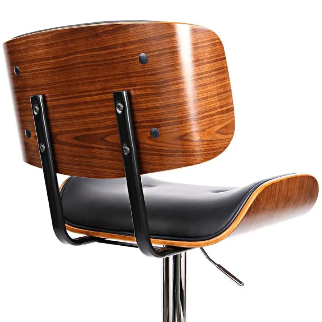Nemea Wooden PU Leather Bar Stool