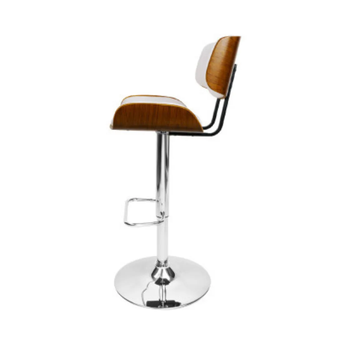 Nemea Wooden PU Leather Bar Stool