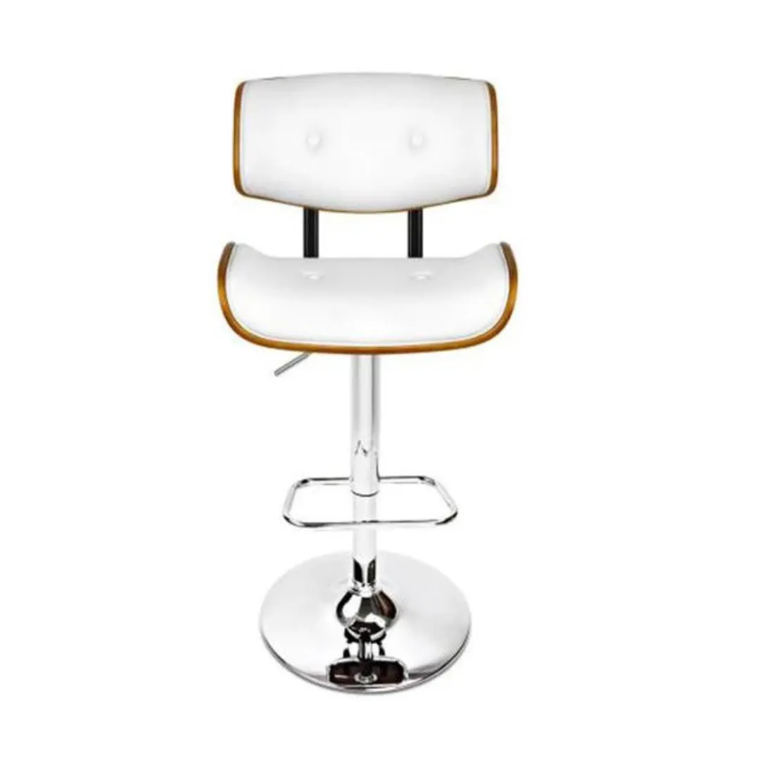 Nemea Wooden PU Leather Bar Stool
