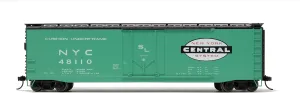 New York Central Railroad Box Car with Plug Door & Roof Walkway Running Number #48110 HO Scale Train Rolling Stock HR6635A