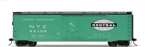 New York Central Railroad Box Car with Plug Door & Roof Walkway Running Number #48158 HO Scale Train Rolling Stock HR6635C