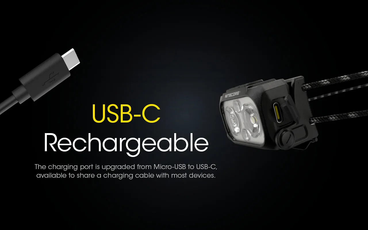 Nitecore NU25 UL 400 Lumens Ultralight Rechargeable Headlamp (Black)