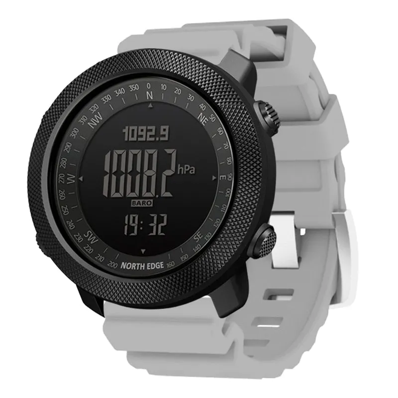 NORTH EDGE Men&#39;s sport Digital watch Hours Running Swimming Military Army watches Altimeter Barometer Compass waterproof 50m