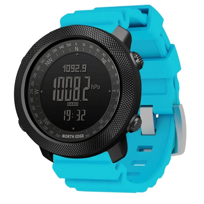 NORTH EDGE Men&#39;s sport Digital watch Hours Running Swimming Military Army watches Altimeter Barometer Compass waterproof 50m