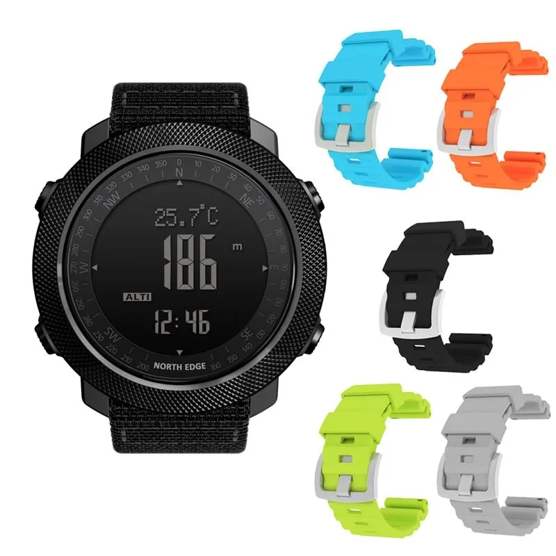 NORTH EDGE Men&#39;s sport Digital watch Hours Running Swimming Military Army watches Altimeter Barometer Compass waterproof 50m