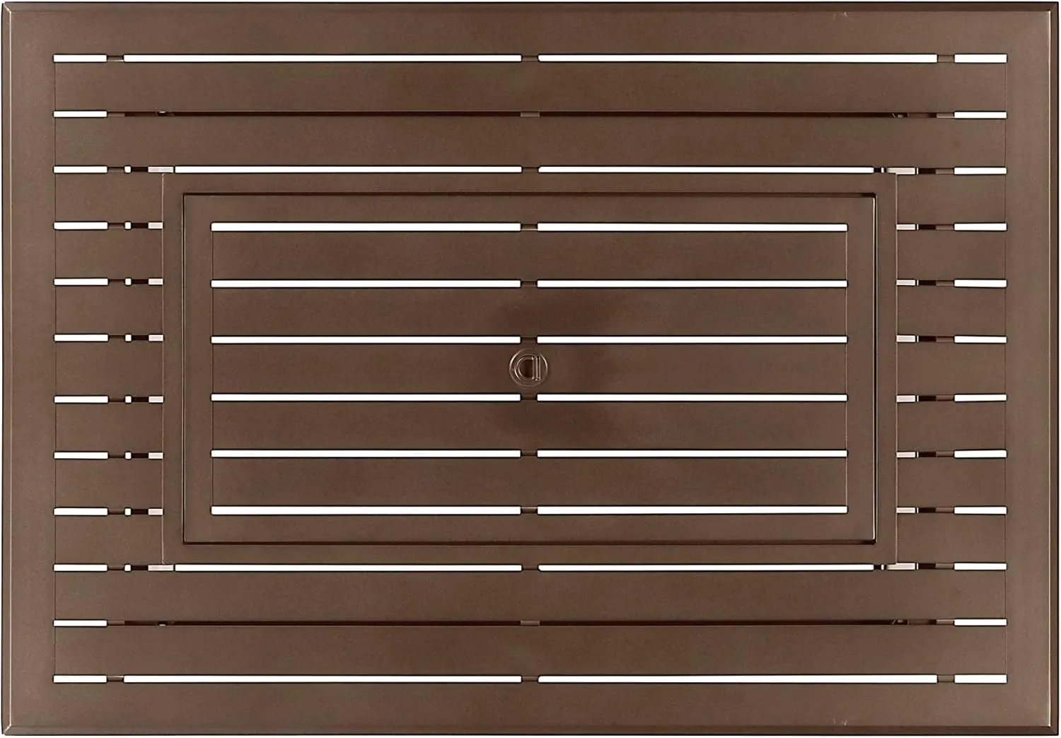 Oakland Living Istanbul-FPT-BN Rectangular 46 in. x 31 in. Aluminum Propane Pit, Glass Beads, Two Covers, Lid, 57,000 BTUs in Brown Finish Fire Table