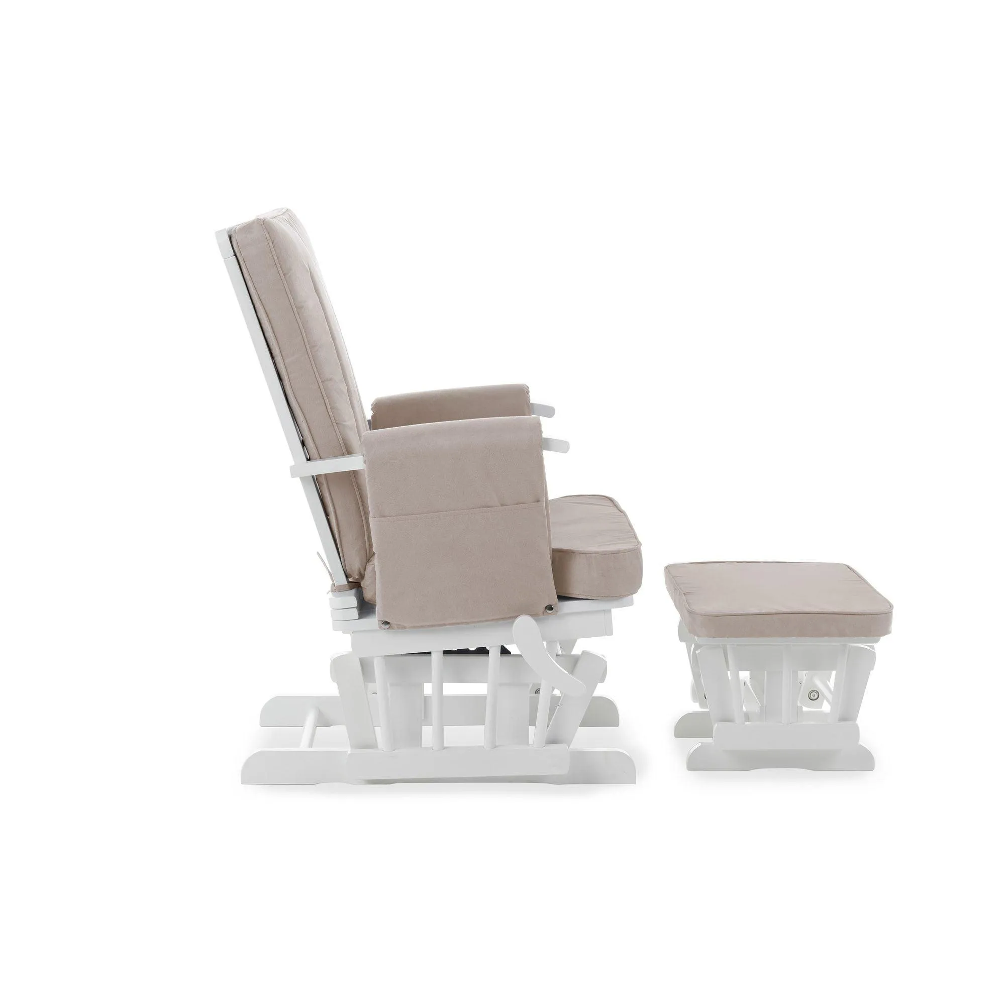 Obaby Deluxe Reclining Glider Chair and Stool
