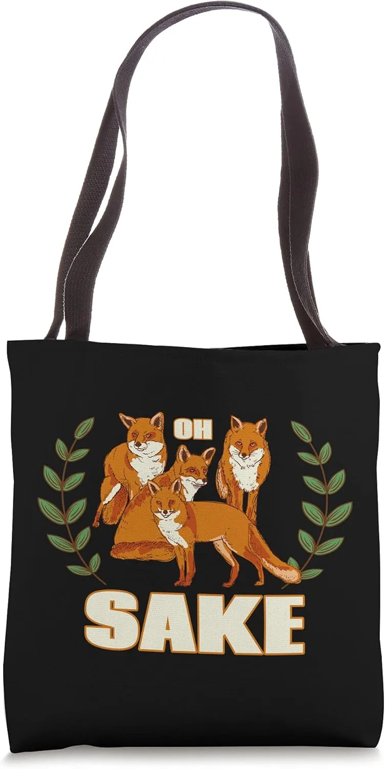 OH FOUR FOX SAKE / OH FOR FOX SAKE funny meme pun humor Tote Bag
