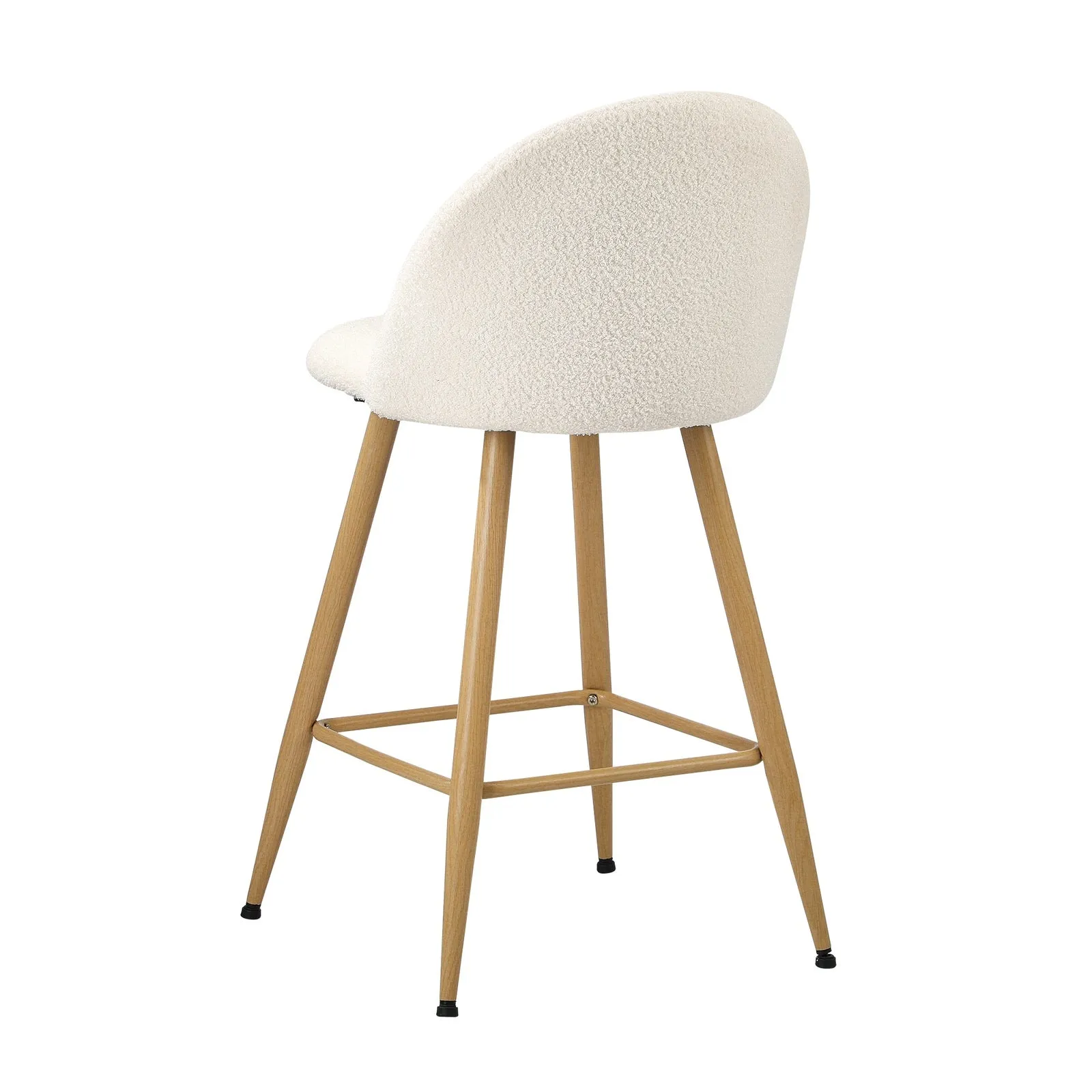 Oikiture 2/4x Bar Stools Kitchen Dining Chairs Counter Stool Boucle Padded