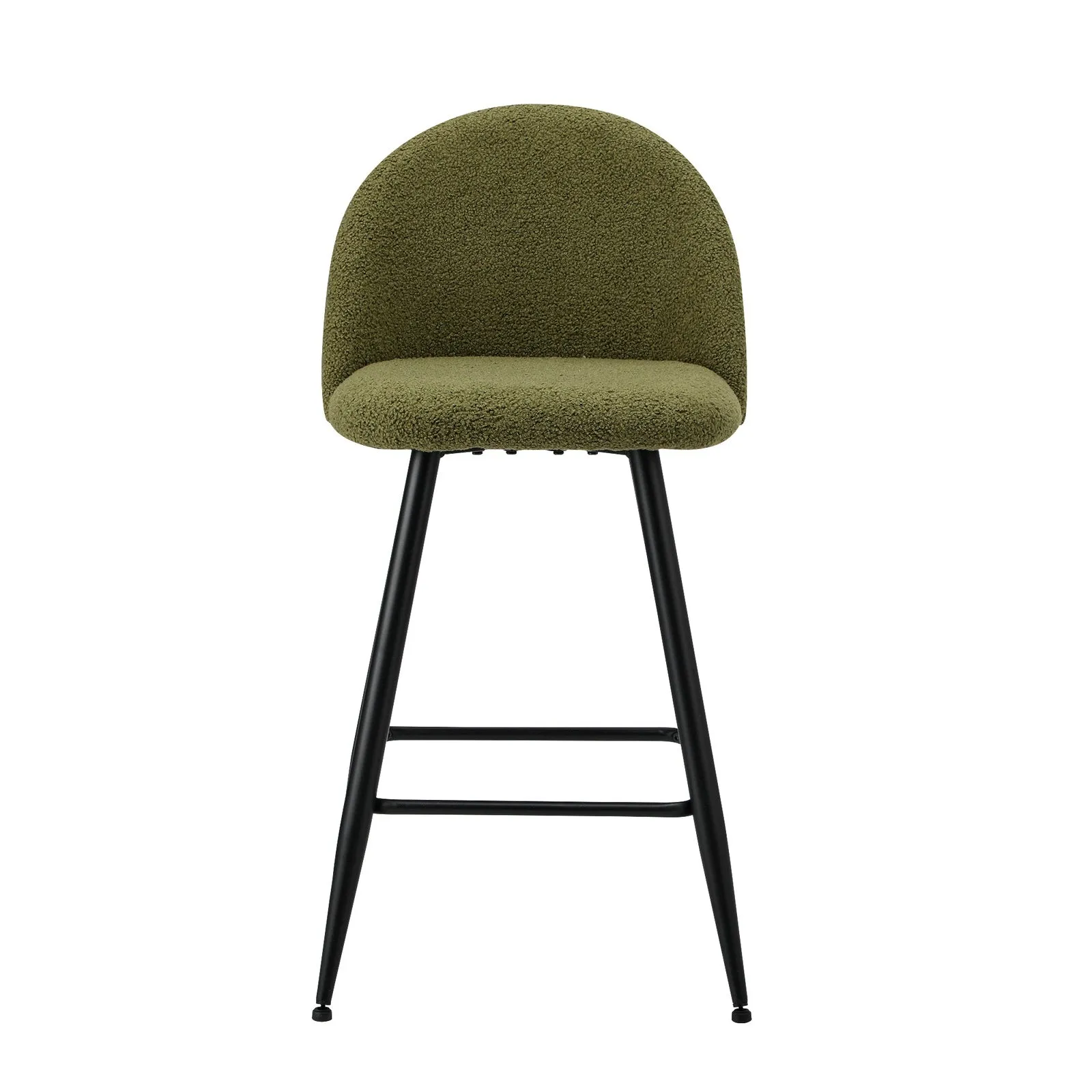 Oikiture 2/4x Bar Stools Kitchen Dining Chairs Counter Stool Boucle Padded