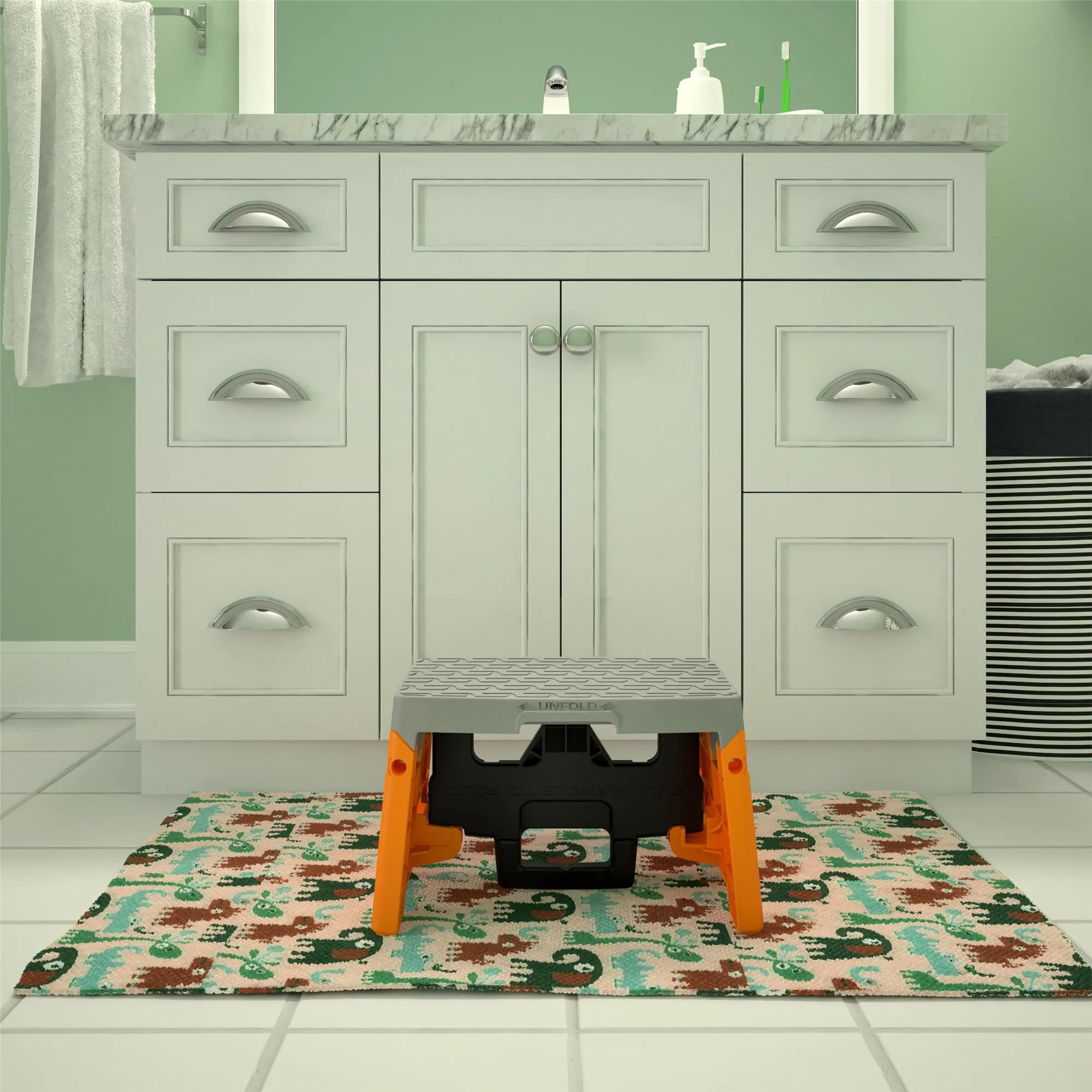 One-Step Molded Folding Step Stool