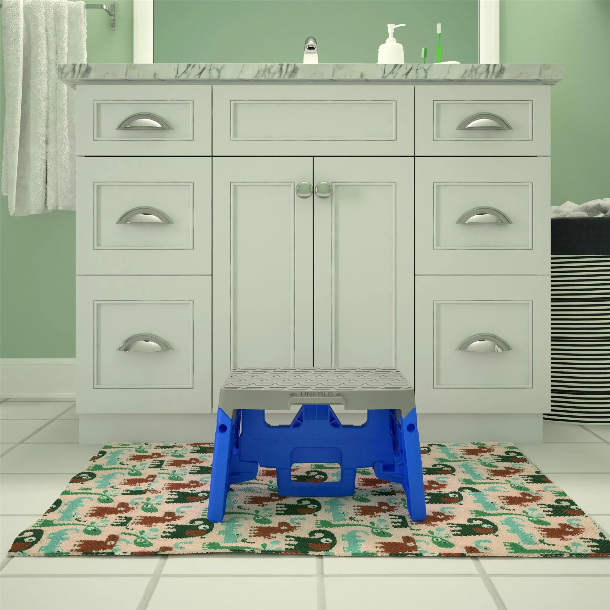 One-Step Molded Folding Step Stool