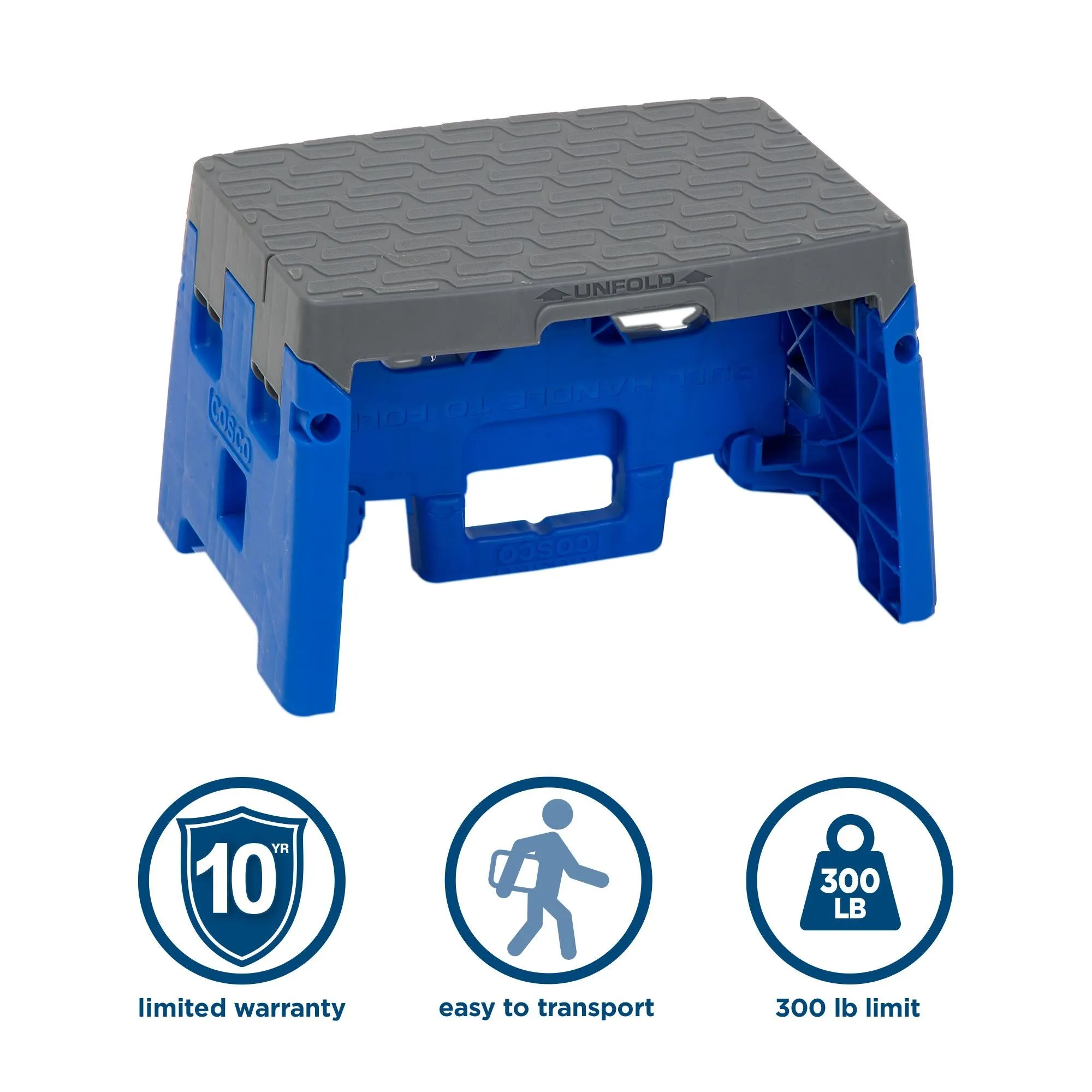 One-Step Molded Folding Step Stool