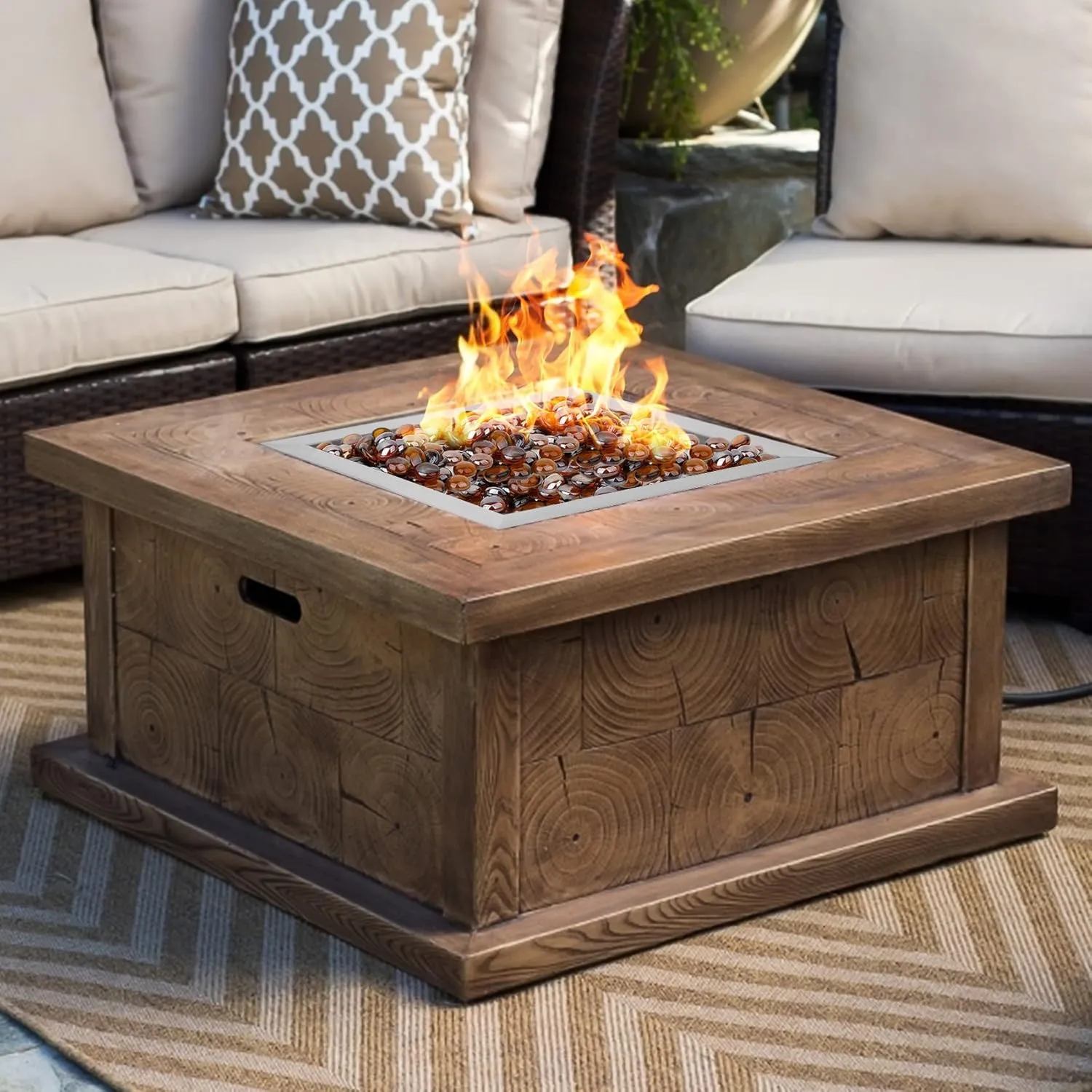 onlyfire 30 Inch Round Fire Pit Burner Ring for Natural Gas & Propane Fire Pit and Fireplace, 304 Stainless Steel DIY Firepit Burner for Both Indoor and Outdoor, BTU 435,000 Max