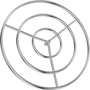 onlyfire 30 Inch Round Fire Pit Burner Ring for Natural Gas & Propane Fire Pit and Fireplace, 304 Stainless Steel DIY Firepit Burner for Both Indoor and Outdoor, BTU 435,000 Max