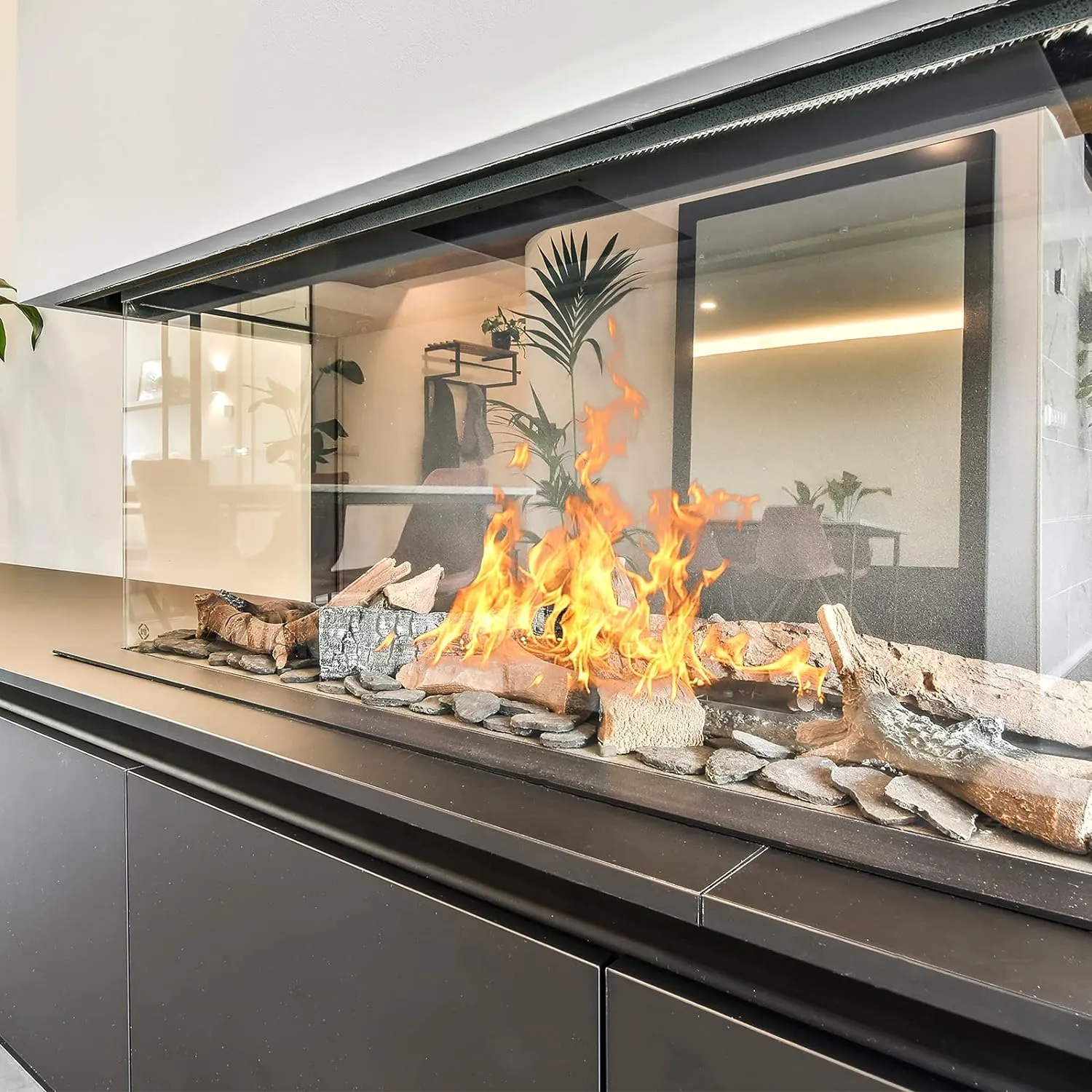 Onlyfire Stainless Steel Fireplace H-Burner for Natural Gas & Propane Fire Pit and Fireplace, 36 x 6 Inch Rectangular DIY Firepit H Burner for Indoor and Outdoor, BTU Max 175,000