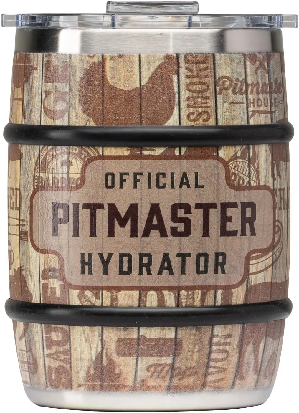 ORCA Double Barrel 24 oz Stainless Steel Insulated Whiskey Barrel Design Cup | Double Walled Vacuum Sealed for Superior Temperature Retention — Official Pitmaster Hydrator Design