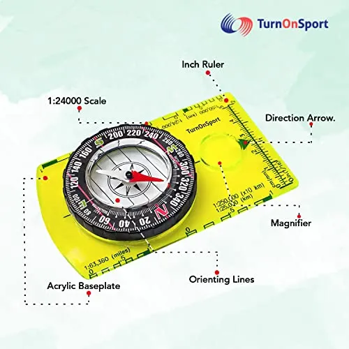 Orienteering Compass - Advanced Scout Compass for Hiking,Camping