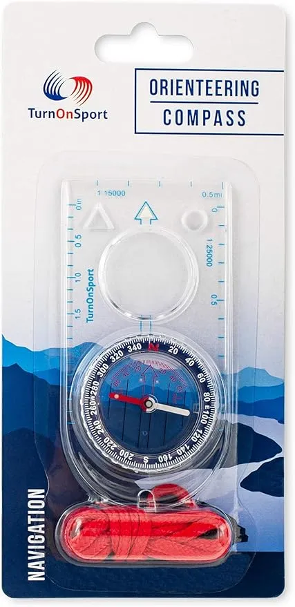 Orienteering Compass - Hiking Backpacking Compass | Advanced Scout Compass Camping and Navigation | Boy Scout Compass Kids - Children Compasses for Map Reading - Baseplate Compass Survival