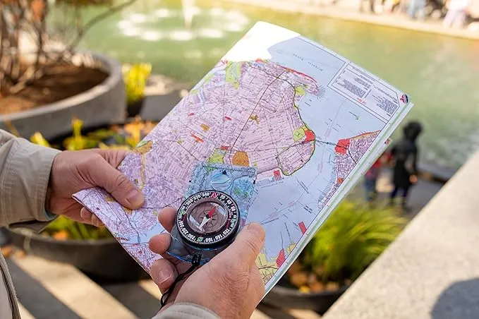 Orienteering Compass Hiking Backpacking Compass | Advanced Scout Compass Camping Navigation - Boy Scout Compass for Kids | Professional Field Compass for Map Reading - Best TurnOnSport Survival Gifts