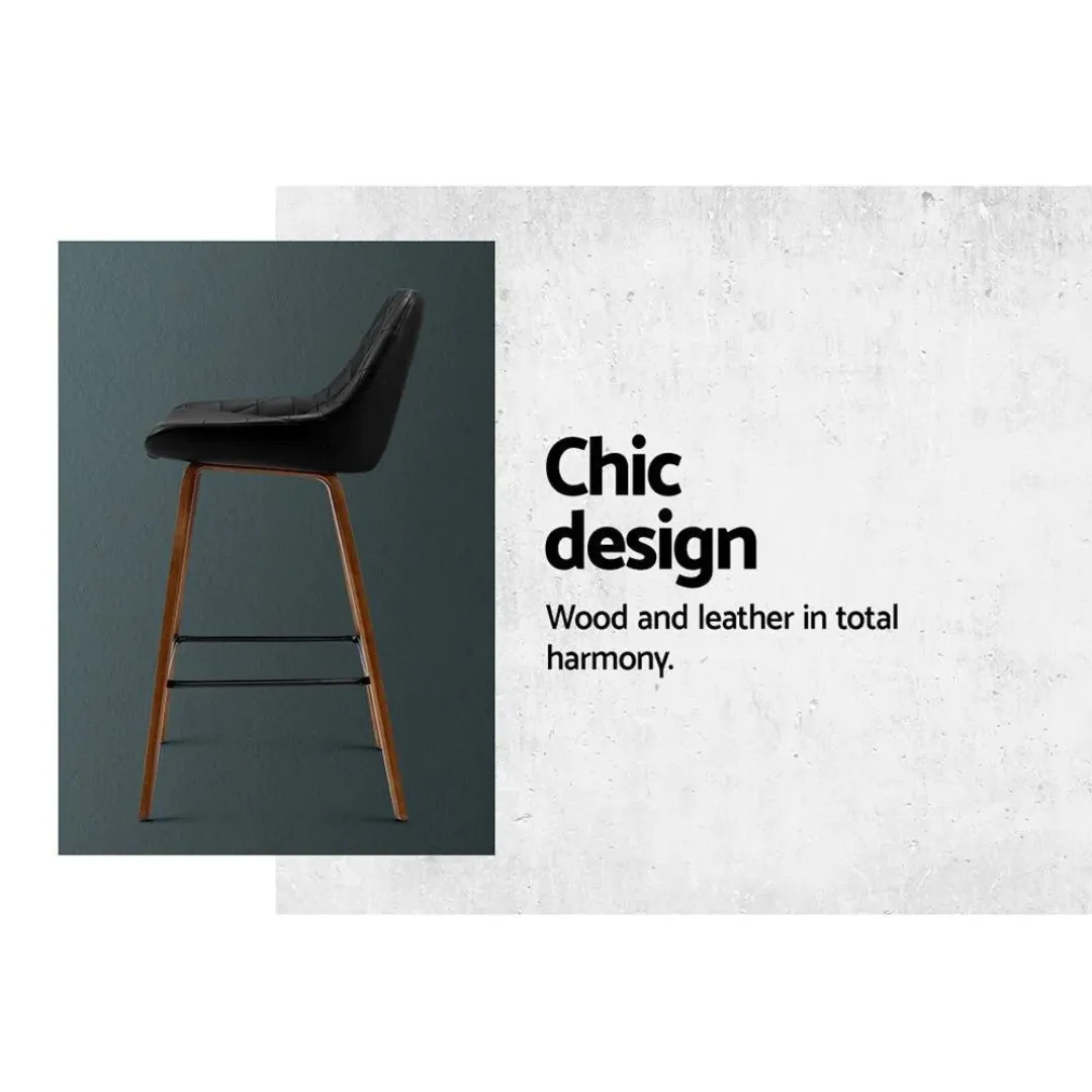 Orphee PU Leather Diamond Pleat Bar Stool