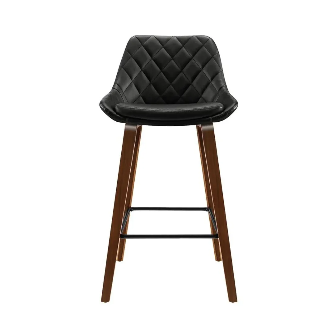 Orphee PU Leather Diamond Pleat Bar Stool