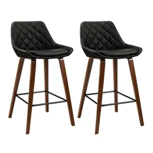 Orphee PU Leather Diamond Pleat Bar Stool